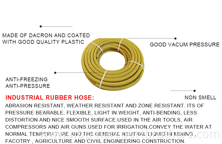 Oil-Mist Resistant Synthetic Textile Braided Rubber Air Hose